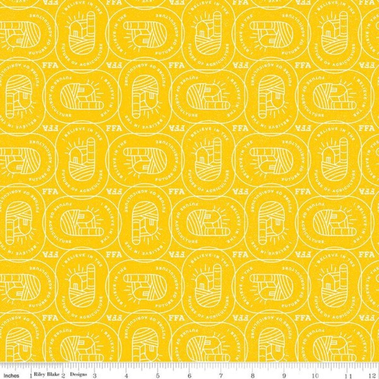 Farm Patch in Yellow (c15854-yellow) | FFA Forever Blue 2 | Riley Blake Designs | Riley Blake